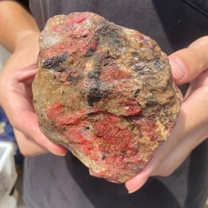 2LB Raw Ore Red Black Rhodonite Quartz Gemstone Mineral Specimen healing - Picture 1 of 14