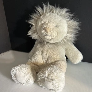 Pottery Barn Kids Taupe Lion Plush Stuffed Animal Off White Bushy Weighted 14" - Bild 1 von 7