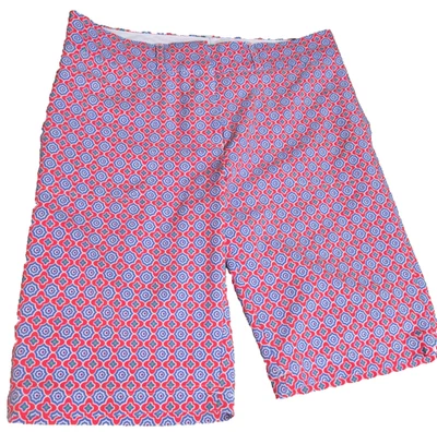 Peter Millar Womens Chino Shorts Sz 6 Blue & Red Print Outdoor Comfort Golf - Image 1 of 4