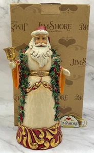 Jim Shore 4030247 2012 timbre en la temporada marfil y oro Santa con estatuilla de campana - Imagen 1 de 20