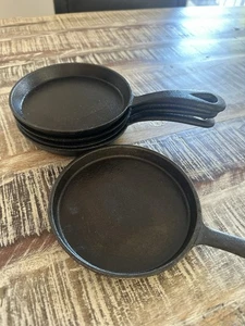 5 mini sartenes de hierro fundido, sartenes pequeñas de 4" - Imagen 1 de 5