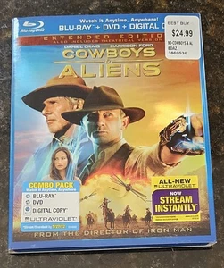 Cowboys Aliens Blu-ray DVD 2011 2-Disc Set Extended Edition W/ Slipcover Dolby - Picture 1 of 7