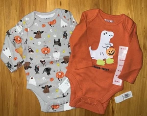 Antiguo Azul Marino, Juego de 2 Trajes, Recién Nacido 0-3 Meses, Halloween, Nuevo con Etiquetas - Imagen 1 de 4