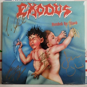 EXODUS SIGNED Bonded By Blood GOLD Vinyl LIMITED EDITION 1/349 SEALED w/COA NEW - Picture 1 of 9