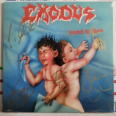 EXODUS SIGNED Bonded By Blood GOLD Vinyl LIMITED EDITION 1/349 SEALED w/COA NEW - Image 1 of 4