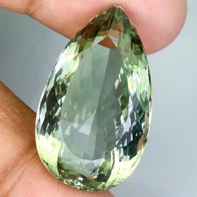 Pear Cut Natural Top Rich Green Amethyst Brazil VVS 20.22ct 23x14mm Gemstone - Image 1 of 4