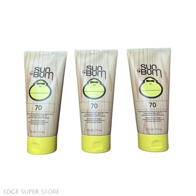 Lot of 3 Sun Bum Premium Moisturizing Sunscreen Block SPF 70 Lotion EXP 11/2027 - Image 1 of 3
