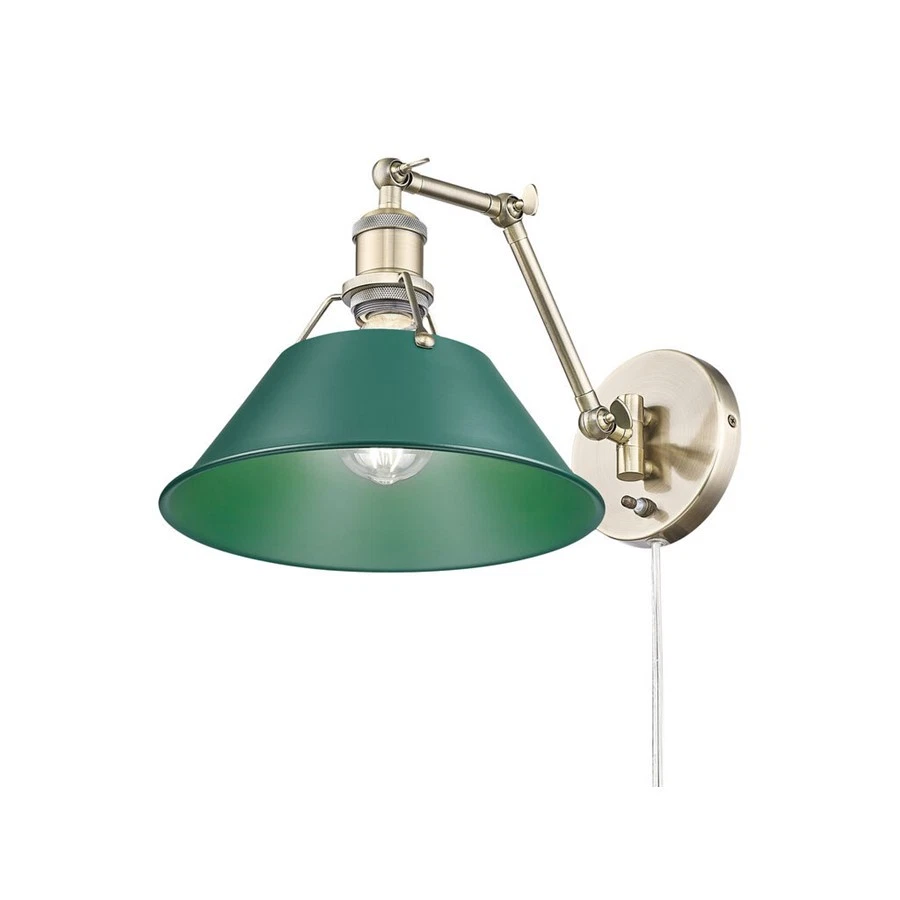 Golden Orwell Articulating Wall Sconce, Aged Brass/Pine Green - 3306-A1WAB-GN - Изображение 1 из 1