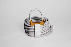 Brand New In Box- BERNINI 40' Chroma Purse Handle Metal Garden Hose White & Gold - Picture 1 of 7
