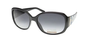 NUEVO FLOWER 1006 EDIE GAFAS DE SOL PLÁSTICO 57-17-135 NEGRO 001 BORDE COMPLETO MUJER OVALADAS - Imagen 1 de 8