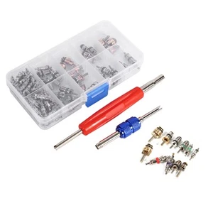 New Car 102pcs Assortment A/C R134a/R12 Refrigeration Tire Valve Stem Cores Tool - Picture 1 of 7
