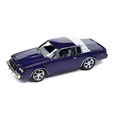 1/64 Johnny Lightning 1987 Buick Regal T-Type Custom, Metallico Viola JLCP7475 - Immagine 1 di 4