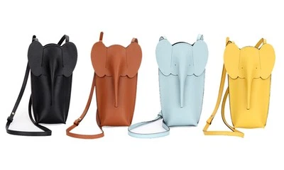 GLOBAL ICB Elephant Leather Phone Case –Genuine Leather Crossbody Pouch for Phones