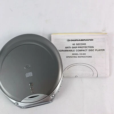 Reproductor de CD Portátil Durabrand Modelo CD-855 Funciona Gris Plateado D Foto 1 de 4