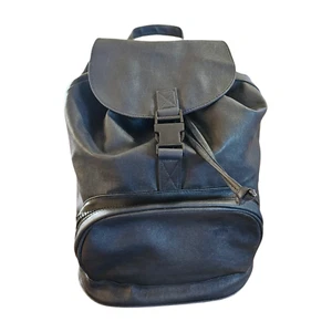 Yves Saint Laurent (YSL) "Kouros" BACKPACK Black VEGAN LEATHER Carry On/Travel - Picture 1 of 10