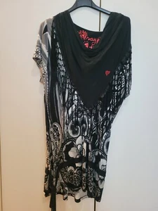 Maglietta T-shirt Desigual Donna XL ( 44/46) con sciarpa - Foto 1 di 3