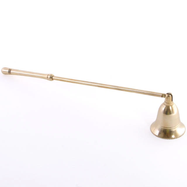 Candle Snuffer Golden Brass Extinguish Candles Safely The Old Fashioned Way - Image 1 of 1