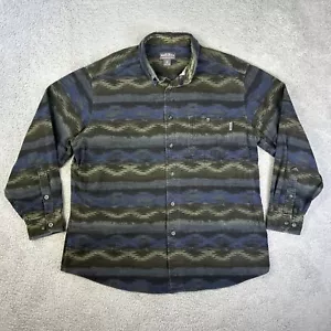 Woolrich Flannel Shirt Mens XL Blue Green Navajo Blanket Aztec Southwestern - Picture 1 of 8