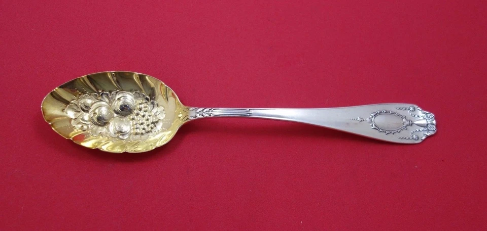 Lady Wynn por Mount Vernon Cuchara de bayas de plata esterlina oro lavado 8 1/4" Foto 1 de 1