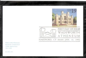 US SC # UX160 Wadsworth Atheneum FDC. No Cachet - Picture 1 of 1