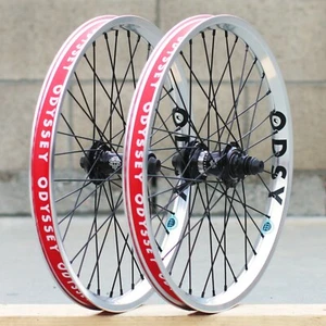 ODYSSEY BMX C5 FRONT OR FREECOASTER BICYCLE WHEEL BLACK POLISHED LITEHOUSE - Picture 1 of 9