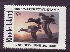 RI9c Rhode Island State Duck Stamp Contingency w/o SERIEL # #RI9cB0 DSS - Foto 1 di 1