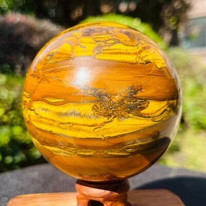 Sfera cristallo quarzo sfera occhio di tigre naturale 840 g gemma decorazione curativa - Foto 1 di 14