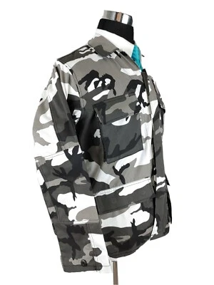 Rothco City Camouflage Cotton Button Cargo Jacket Mens S Utility Camo Fatigues - Image 1 of 4