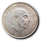 1966 Espagne 100 pesetas pièce d'argent