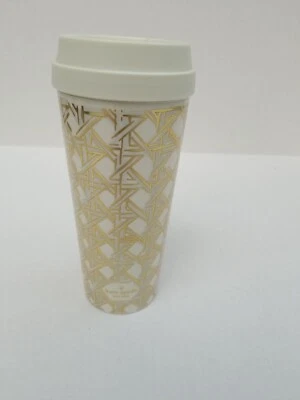 Kate Spade Gold Geometric Travel Tumbler - Image 1 of 4