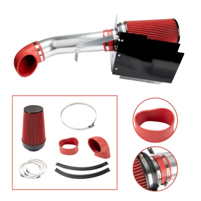 Sistema de admisión de aire frío rojo + protector térmico para Chevrolet Avalanche 1500 2002-2006 Foto 1 de 4