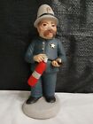 Pinkerton's Security Chalkware Figurine With Fire Extinguisher - 11½" Tall