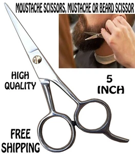 HP Moustache Scissors,Mustache or Beard Scissor Great Little Sharp Scissors 5" - Picture 1 of 5