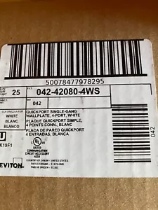 25 x LEVITON 42080-4WS *NEW IN A FACTORY BOX* Case Lot NOS NIP - Picture 1 of 1