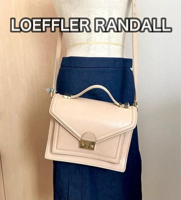 Bolso Bandolera de Hombro Loffler Randall Sobre Cuero en Beige USADO de Japón Foto 1 de 4