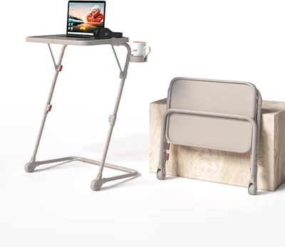 Scrivania Pieghevole Tavolino Da Letto Altezza Regolabile Tavolo Da Caffè Senza  - Immagine 1 di 4
