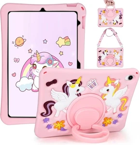 Funda para iPad (A16) 11ª 10ª Generación para Niñas, Silicona Suave Rosa Unicornio - Imagen 1 de 7