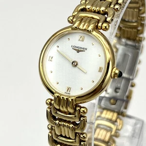 Reloj para mujer Longines L6 200 2 esfera dorada blanca guilloche - Imagen 1 de 9
