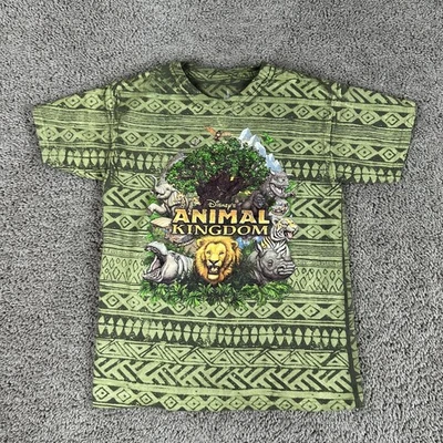 Camisa Disney Niños Mediana Verde Animal Reino Parques Estampado Completo AOP Niños Foto 1 de 4