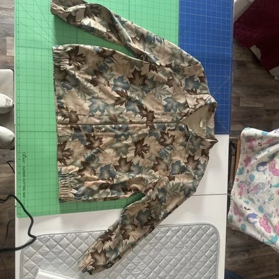 Teddi Women's Light Jacket Pockets Autumn Maple Leaf Plants Vtg Brown Size XL - Image 1 of 4