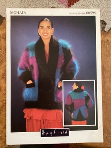 Women’s Knitting Patterns Mohair Cardigan 30-40” Hayfield - Picture 1 of 2