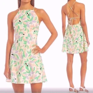 GB Gianni Bini Vestido Lino Floral Talla Pequeña Espalda Abierta - Imagen 1 de 6