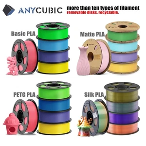 【Kup 3 Pay 2】 ANYCUBIC 1,75 mm PLA 3D Filament 1KG FDM Materiały do drukarek 3D US - Zdjęcie 1 z 178