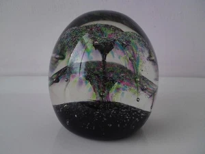 Raro pisapapeles de vidrio Peter Holmes Caithness CASCADA 1975 CG bastón - Imagen 1 de 24