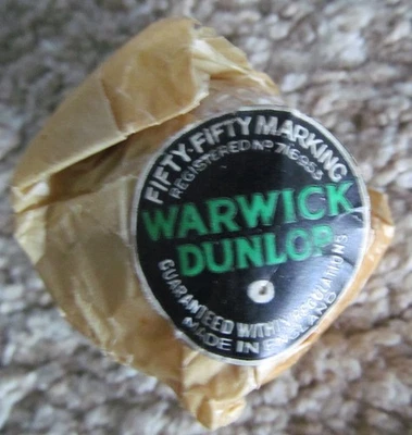 VINTAGE UNUSED WRAPPED MESH & DIMPLE DUNLOP FIFTY-FIFTY GOLF BALL - Image 1 of 4