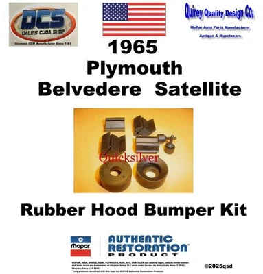 1965 Plymouth Belvedere Satellite Rubber Hood Bumper Kit NEW MoPar USA - Image 1 of 3