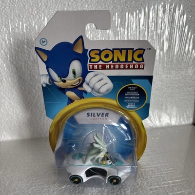 Nuevo Sonic The Hedgehog Silver Lightron Team Racing Die-Cast Car Vehicle DMGPKG Foto 1 de 4