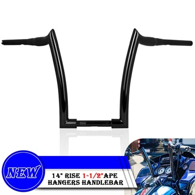 Motorcycle 14'' Rise Ape Hanger Handlebar Fit For Kawasaki VULCAN 1500 VN1500 - Image 1 of 4
