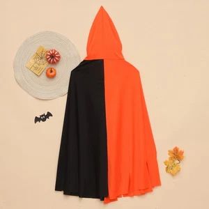 Kids Unisex Pumkin Face Print Capes Party Loose Cloak Festival Haloween Cape - Picture 1 of 12