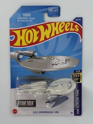 2022 Hot Wheels STAR TREK U.S.S. Enterprise NCC-1701 HW SCREEN TIME 80/250 - Image 1 of 4
